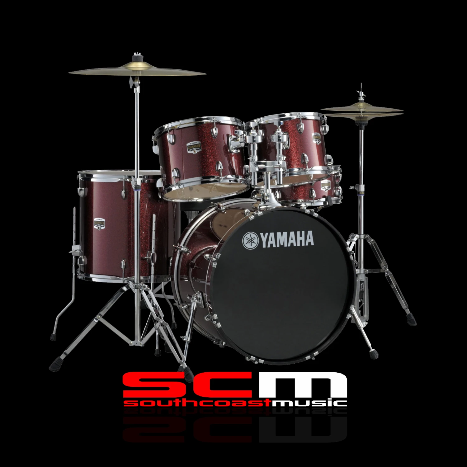 Yamaha Gigmaker Rock 22 Drum Kit Burgundy Glitter Finish Bonus Paiste Cymbals 1 Yamaha Gigmaker Rock 22 Drum Kit Burgundy Glitter Finish Bonus Paiste Cymbals