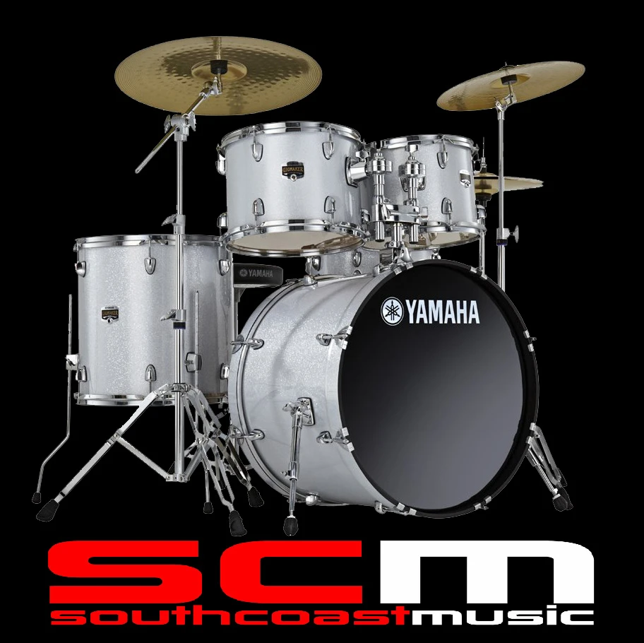 Yamaha Gigmaker PLUS Rock 22 Drum Kit Silver Glitter Finish With Paiste PST3 Cymbals 1 Yamaha Gigmaker PLUS Rock 22 Drum Kit Silver Glitter Finish With Paiste PST3 Cymbals