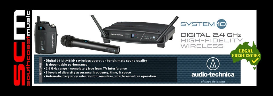Audio Technica System 10 Handheld Digital Wireless System Superb Performance 2 Audio Technica System 10 Handheld Digital Wireless System Superb Performance - Image 2