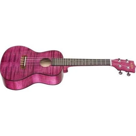 Kala KA-CEM Magenta Concert Ukulele With Figured Mahogany Top Back & Sides 1 Kala KA-CEM Magenta Concert Ukulele With Figured Mahogany Top Back & Sides