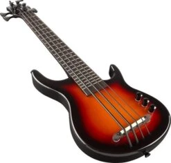 Kala KA-SB4FS-BRST-I Solid Body Bass Ukulele With Uke Gig Bag Sunburst Finish