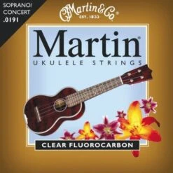 Martin M600 Clear Fluorocarbon Ukulele Strings Soprano /Concert Gauge String Set