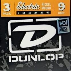 Dunlop 3PDEN942 Electric Guitar Nicklewound 9-42 3 Pack Strings