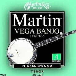 Martin Vega Banjo Strings Tenor Nickelwound 9-30 4 Strings V720 String Set