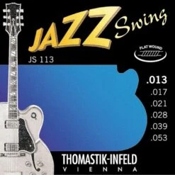 Thomastik Plectrum Jazz Swing 266 JS113 Acoustic Guitar 13 To 53 Flatwound Strings