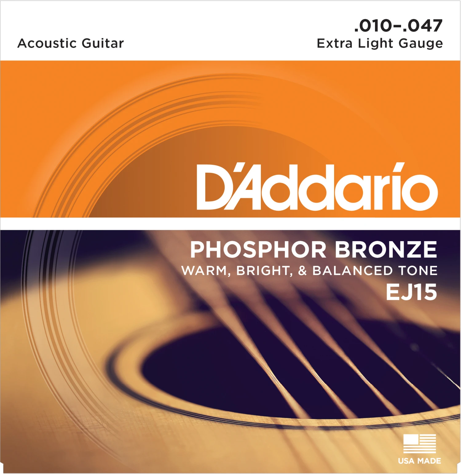 2 X Sets DAddario EJ15 Acoustic Guitar Strings 10 To 47 Phosphor Bronze String Set 1 2 X Sets DAddario EJ15 Acoustic Guitar Strings 10 To 47 Phosphor Bronze String Set