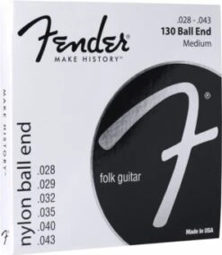 Fender 0730130400 Folk Guitar Strings Nylon Ball End String Set 28 To 43