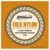 DAddario EJ33 Folk Guitar Nylon Ball End Strings 80 20 Bronze Clears Trebles