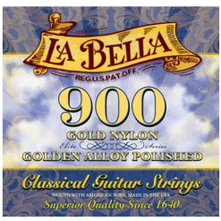 La Bella 240 900 Classical Gold Nylon Golden Alloy Polished Strings