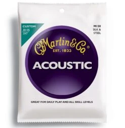 Martin 41 M130 Acoustic Guitar Strings 11.5 To 47 Silk And Steel String Set