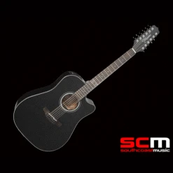 Takamine G Series 12 String Acoustic Electric Black Dreadnought Cutaway Guitar