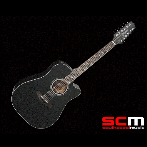 Takamine G Series 12 String Acoustic Electric Black Dreadnought Cutaway Guitar 1 Takamine G Series 12 String Acoustic Electric Black Dreadnought Cutaway Guitar