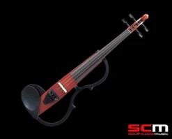 Yamaha SV130S Silent Violin Outfit Natural (Brown) Gloss Finish With Case, Bow, Headphones And Accessories -SCMUSIC p 28713 YAMAHA SV130S SCMUSIC BROWN NATURAL