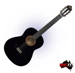 Valencia VC 4/4 Full Size Student Classical Guitar Nylon Strings Gloss Black Finish