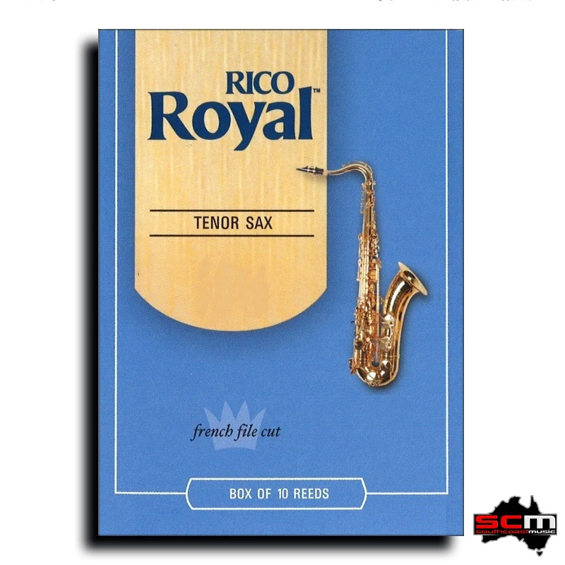 Rico Royal Tenor Saxophone Reeds Box Of Ten Sax Reeds – Select Your Size 1 Rico Royal Tenor Saxophone Reeds Box Of Ten Sax Reeds – Select Your Size