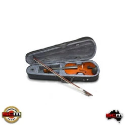 Valencia SV110 1/8 One Eighth Size Student Violin Outfit With Case, Bow And Rosin Standard Setup