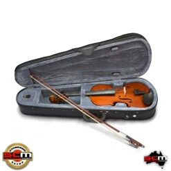 Valencia SV113 3/4 Three Quarter Size Student Violin Outfit With Case, Bow And Rosin – Standard Setup