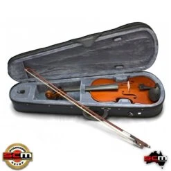Valencia SV114 4/4 Full Size Student Violin Outfit With Case, Bow And Rosin STANDARD Setup