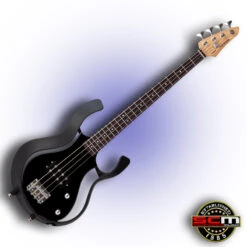 Vox Starstream 1H Short Scale Bass Guitar Metallic Black Finish With Gig Bag Pro-SCM Setup