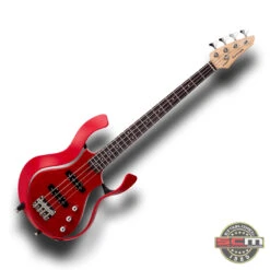 Vox Starstream 2S Short Scale Bass Guitar Metallic Red Finish With Gig Bag Pro-SCM Setup