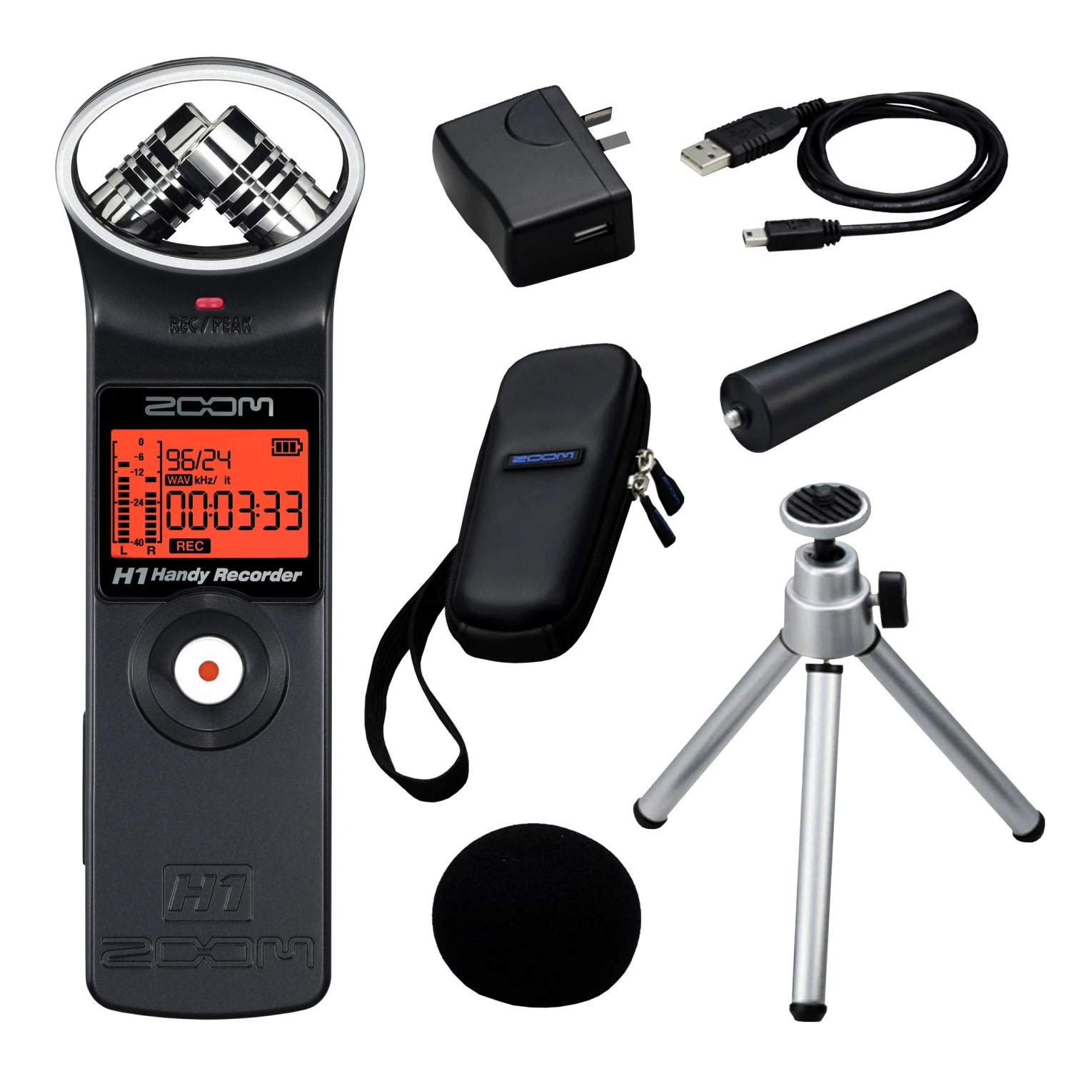Zoom H1 Recorder Hand Held USB Microphone Version 2.0 With Zoom H1 Accessory Pack – The BEST Deal! 1 Zoom H1 Recorder Hand Held USB Microphone Version 2.0 With Zoom H1 Accessory Pack – The BEST Deal!